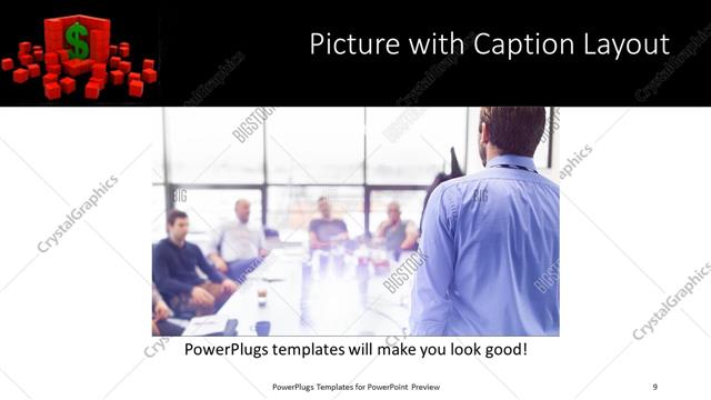 Picture with Caption presentation slide layout