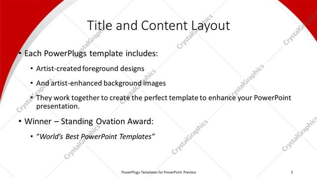 Title and Content presentation slide layout