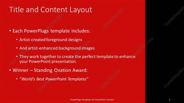 Title and Content presentation slide layout