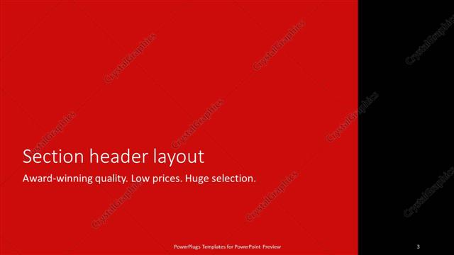 Section Header presentation slide layout