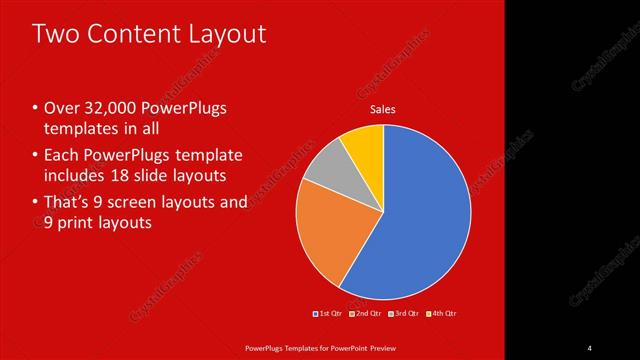 Two Content presentation slide layout
