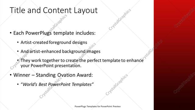 Title and Content presentation slide layout