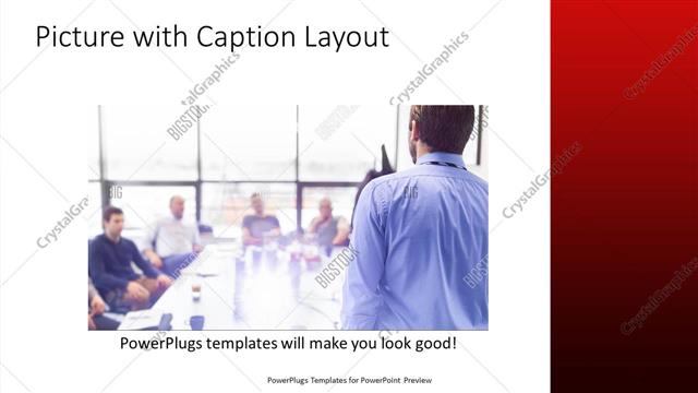 Picture with Caption presentation slide layout