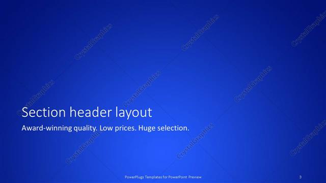 Section Header presentation slide layout