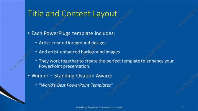 Title and Content presentation slide layout