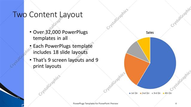 Two Content presentation slide layout