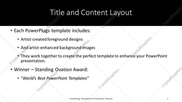 Title and Content presentation slide layout