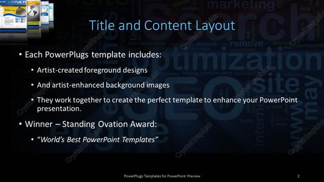 Title and Content presentation slide layout