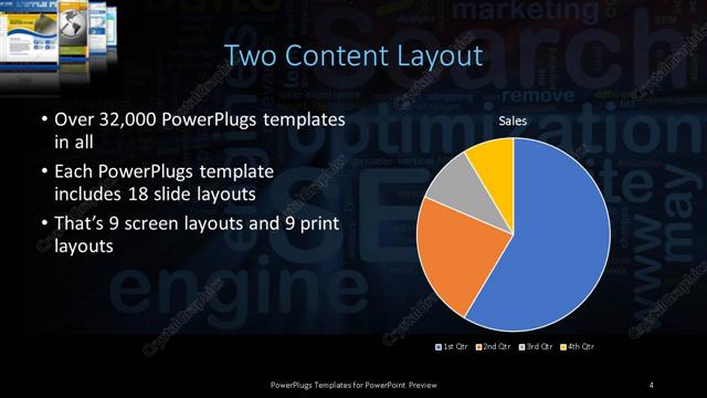 Two Content presentation slide layout