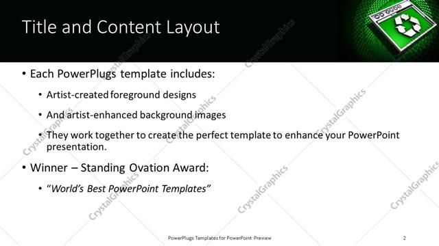 Title and Content presentation slide layout