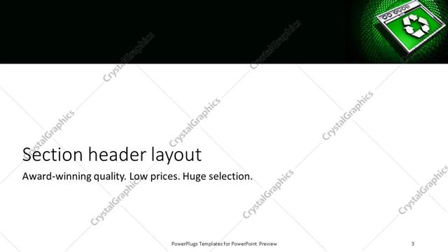 Section Header presentation slide layout
