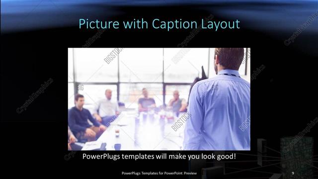 Picture with Caption presentation slide layout