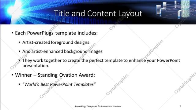 Title and Content presentation slide layout