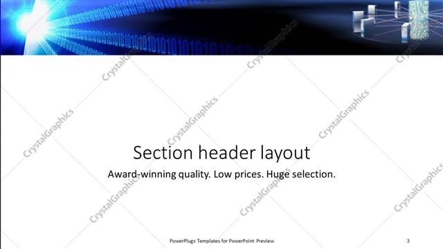 Section Header presentation slide layout