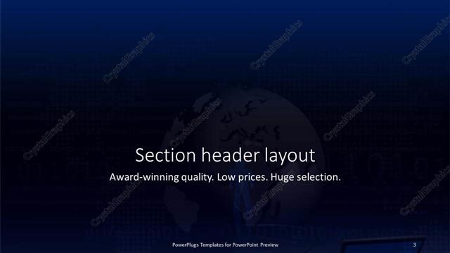 Section Header presentation slide layout