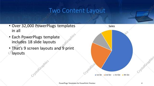 Two Content presentation slide layout