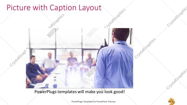 Picture with Caption presentation slide layout