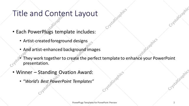 Title and Content presentation slide layout