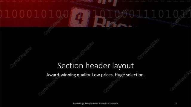Section Header presentation slide layout