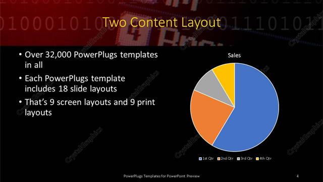 Two Content presentation slide layout