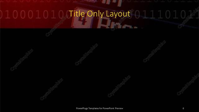 Title Only presentation slide layout