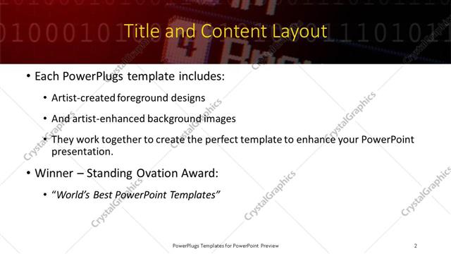 Title and Content presentation slide layout