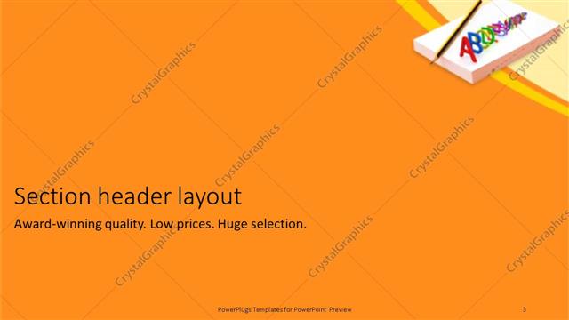 Section Header presentation slide layout