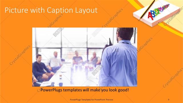 Picture with Caption presentation slide layout