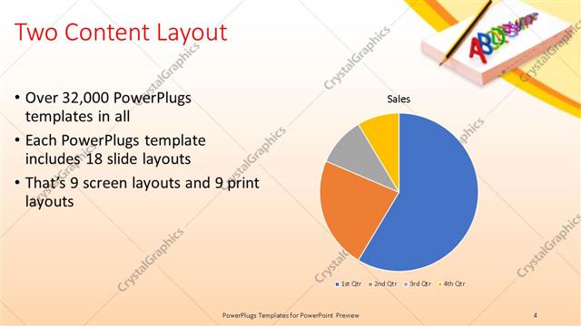 Two Content presentation slide layout