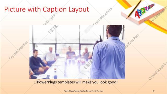 Picture with Caption presentation slide layout