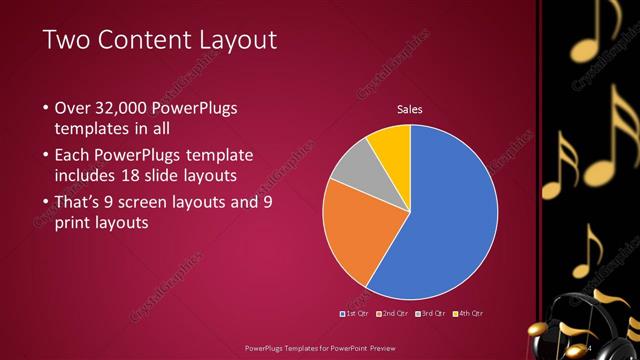 Two Content presentation slide layout