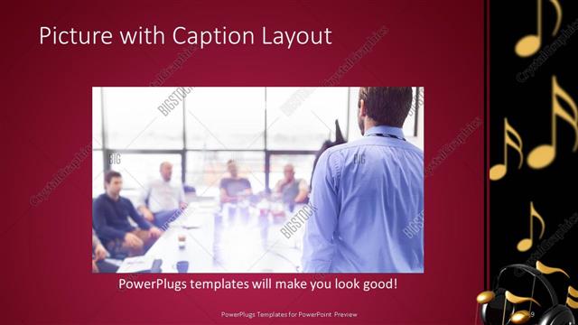 Picture with Caption presentation slide layout