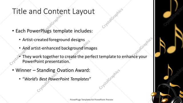 Title and Content presentation slide layout