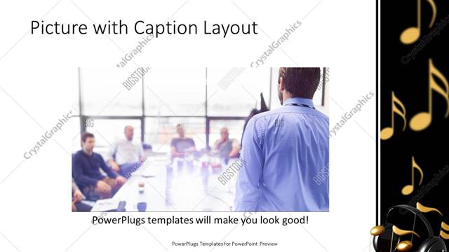 Picture with Caption presentation slide layout