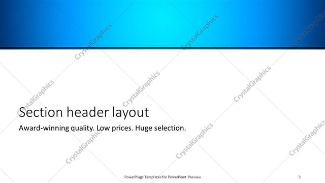 Section Header presentation slide layout