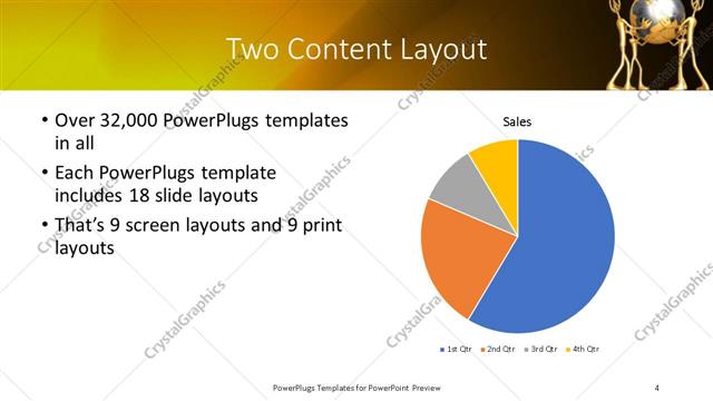 Two Content presentation slide layout