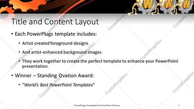 Title and Content presentation slide layout