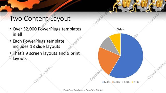 Two Content presentation slide layout