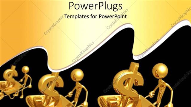  Presentation with dollar signs - 3D graphics of three human characters pushing dollar signs