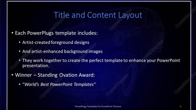 Title and Content presentation slide layout
