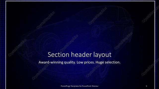 Section Header presentation slide layout