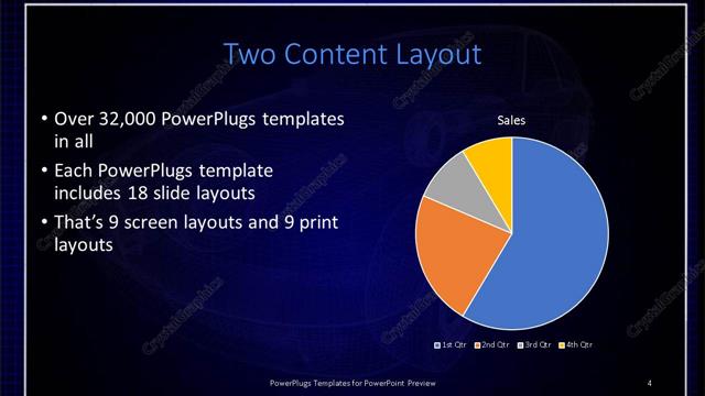Two Content presentation slide layout