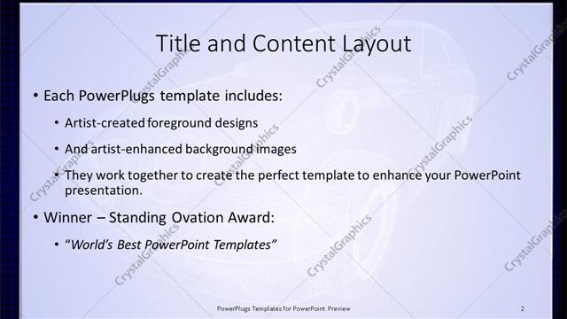 Title and Content presentation slide layout
