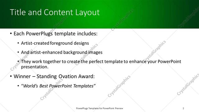Title and Content presentation slide layout