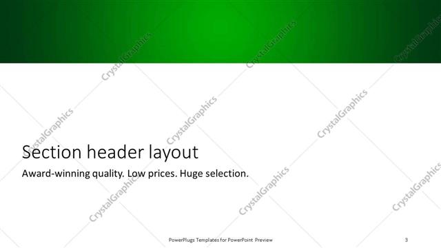 Section Header presentation slide layout