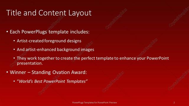 Title and Content presentation slide layout