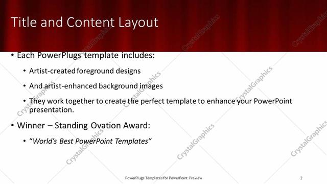 Title and Content presentation slide layout