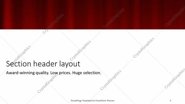 Section Header presentation slide layout