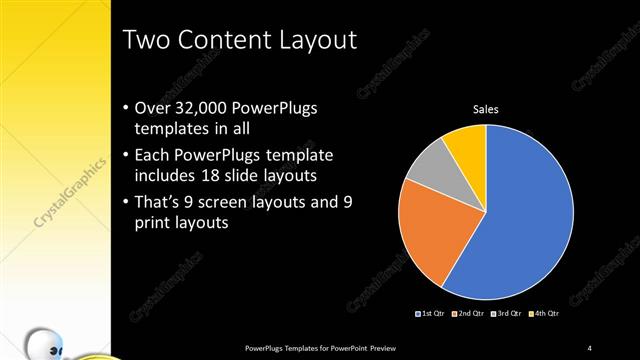 Two Content presentation slide layout