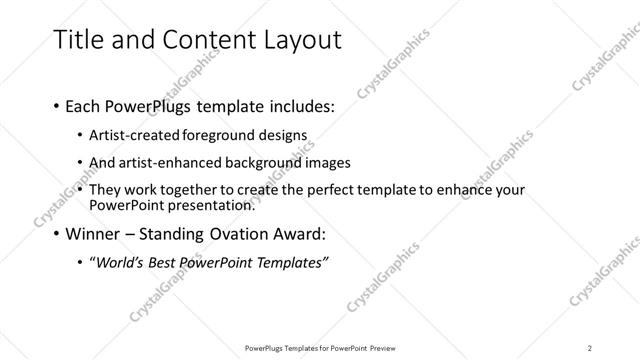 Title and Content presentation slide layout